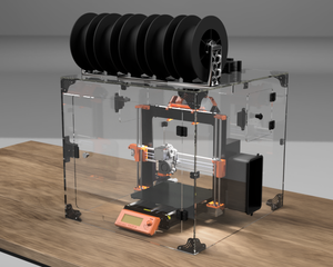 Prusa Enclosure MK4/MK3S+ MMU2/3 Acrylic Box Case Cover Kit - Spool Holders Not Included